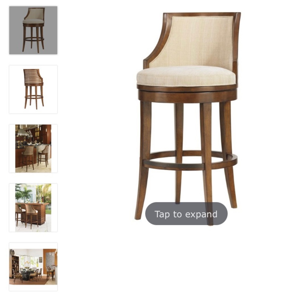 TOMMY BAHAMA HOME - OCEAN CLUB CABANA SWIVEL BAR STOOL - 01-0536-816-01